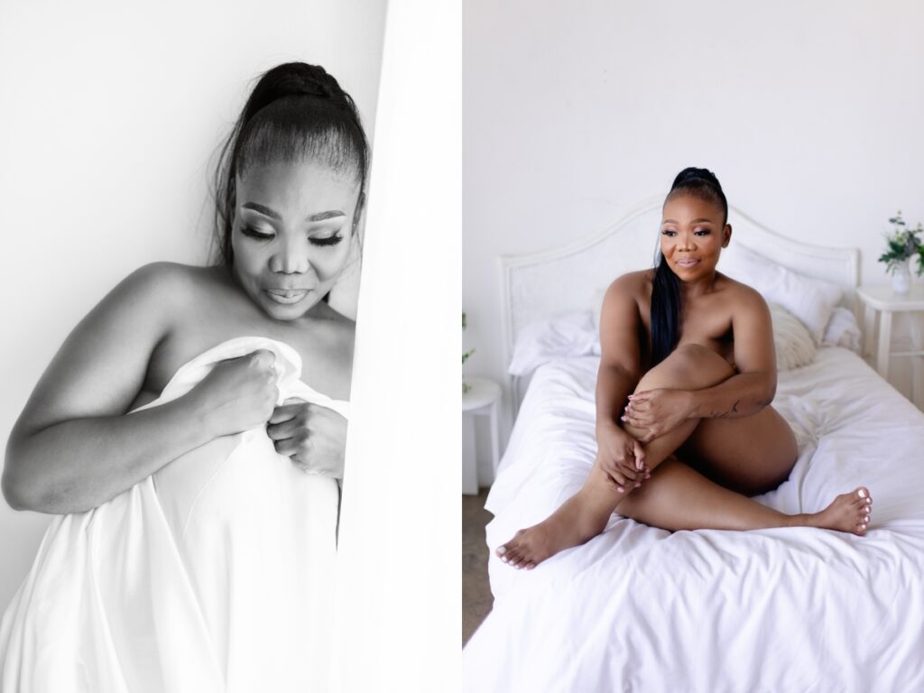 stylish classy boudoir photo shoot