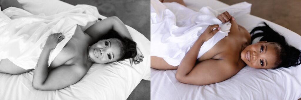 stylish classy boudoir photo shoot